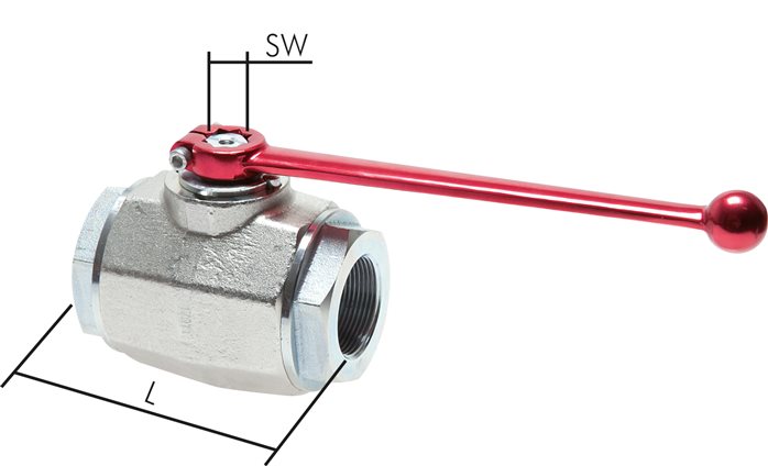 Wzorowy interpretacja: Zawór kulowy wysokocisnieniowy, G 1-1/2" - G 2"